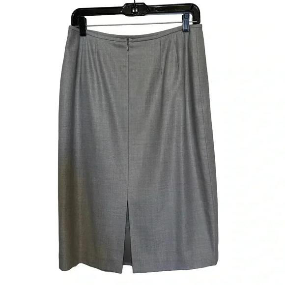 Lafayette 148 New Wool Tweed Straight Gray Lined Pencil Skirt Women's Sz 10 - Picture 2 of 4